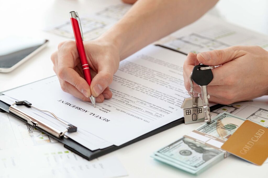 sign of rental agreement